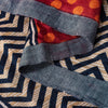Sanskriti Vintage Red Pure Woolen Dupatta Zig Zag Circle Printed Neck Stole Veil