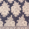 Sanskriti Vintage Cream-Blue Blend Cotton Dupatta Kalamakari Mirror Neck Stole