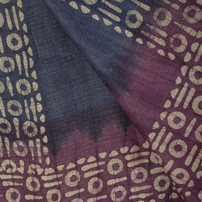 Sanskriti Vintage Dupatta/Stole Dark Blue Blend Cotton Batik Work Bollywood Veil