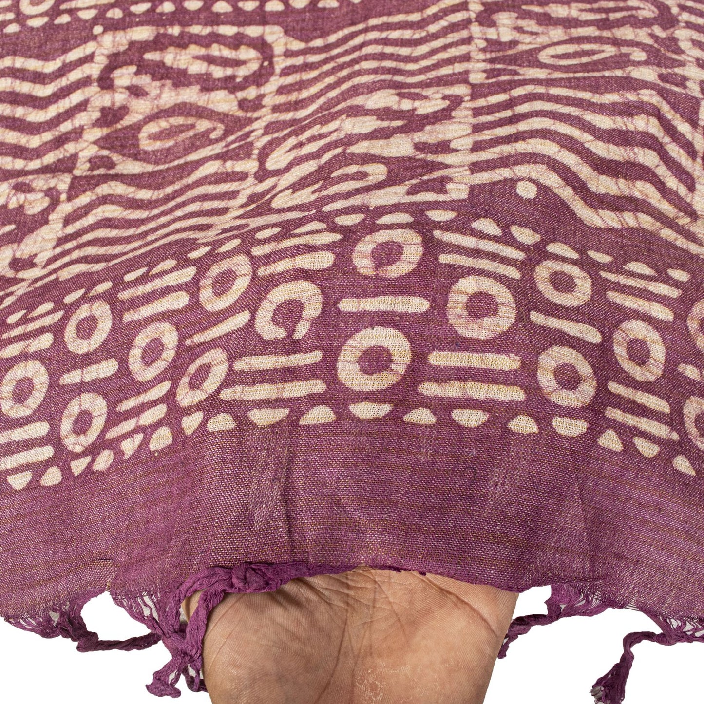 Sanskriti Vintage Dupatta/Stole Dark Blue Blend Cotton Batik Work Bollywood Veil