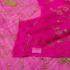 Sanskriti Vintage Pink Pure Chiffon Dupatta Hand Beaded Zari Zardozi Neck Stole