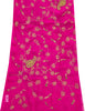 Sanskriti Vintage Pink Pure Chiffon Dupatta Hand Beaded Zari Zardozi Neck Stole