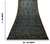 Sanskriti Vintage Black Pure Georgette Silk Dupatta Hand Embroidery Kantha Stole