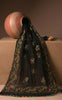 Sanskriti Vintage Black Pure Georgette Silk Dupatta Hand Embroidery Kantha Stole