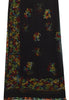 Sanskriti Vintage Black Pure Georgette Silk Dupatta Hand Embroidery Kantha Stole