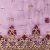Sanskriti Vintage Purple Net Dupatta Stole Hand Embroidered Zardozi Zari Veil
