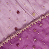 Sanskriti Vintage Purple Net Dupatta Stole Hand Embroidered Zardozi Zari Veil