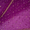 Sanskriti Vintage Purple Net Dupatta Stole Hand Embroidered Zardozi Zari Veil