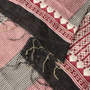 Sanskriti Vintage Red-Black Dupatta Stole Geometric Hand Block Printed Veil