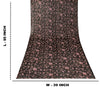 Sanskriti Vintage Soft Black Pure Chiffon Silk Dupatta Stole Hand Beaded-Printed