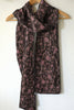 Sanskriti Vintage Soft Black Pure Chiffon Silk Dupatta Stole Hand Beaded-Printed