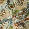Sanskriti Vintage Dupatta Stole Cream Pure Georgette Silk Floral Printed Veil
