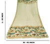 Sanskriti Vintage Dupatta Stole Cream Pure Georgette Silk Floral Printed Veil
