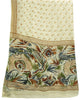 Sanskriti Vintage Dupatta Stole Cream Pure Georgette Silk Floral Printed Veil