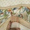 Sanskriti Vintage Dupatta Stole Cream Pure Georgette Silk Floral Printed Veil