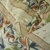 Sanskriti Vintage Dupatta Stole Cream Pure Georgette Silk Floral Printed Veil
