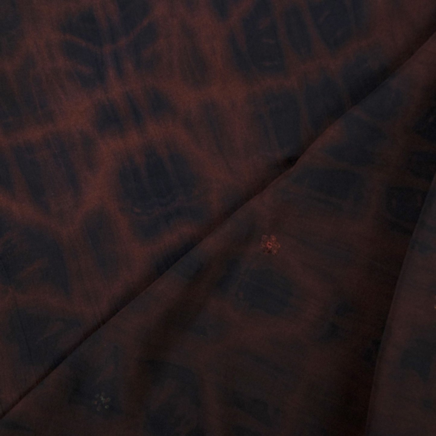 Sanskriti Vintage Black Pure Georgette Dupatta Tie Dye Floral Embroidered Vine