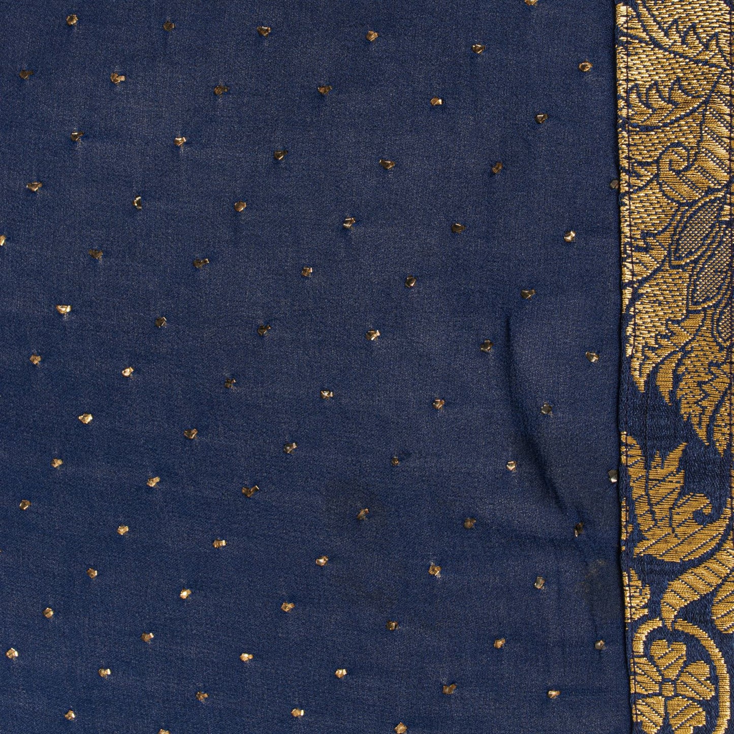 Sanskriti Vintage Blue Pure Georgette Silk Dupatta Stole Mukesh Hazar Batti Veil