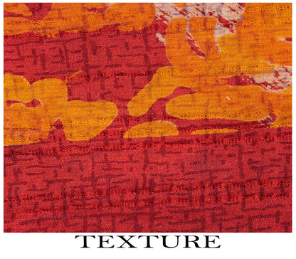 Sanskriti Vintage Red Pure Georgette Dupatta Stole Floral Printed Cultural Veil
