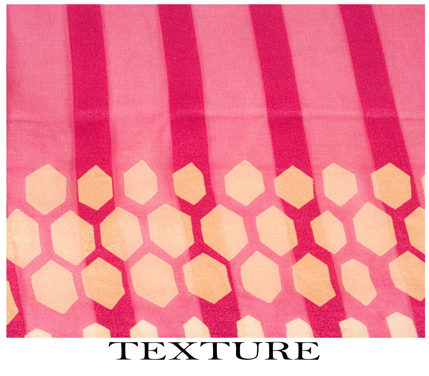 Sanskriti Vintage Pink Georgette Dupatta/Stole Geometric Print-Woven Indian Veil