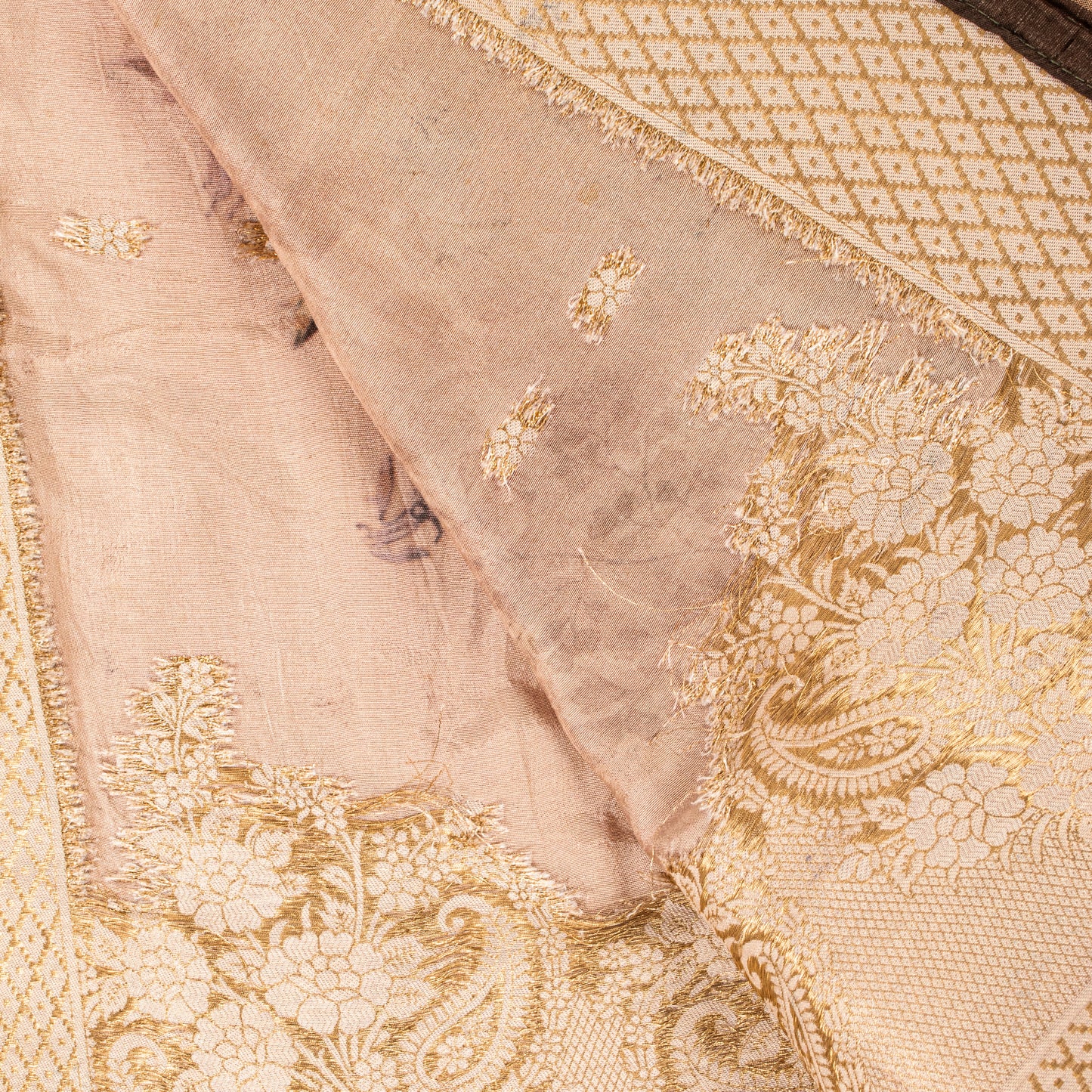 Sanskriti Vintage Cream Blend Silk Dupatta/Stole Digital Print-Woven FashionVeil