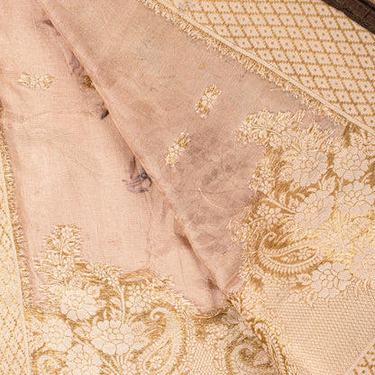 Sanskriti Vintage Cream Blend Silk Dupatta/Stole Digital Print-Woven FashionVeil