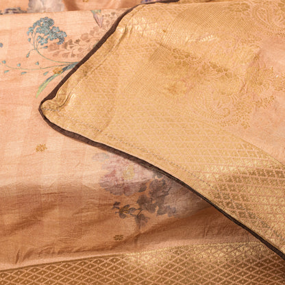 Sanskriti Vintage Cream Blend Silk Dupatta/Stole Digital Print-Woven FashionVeil