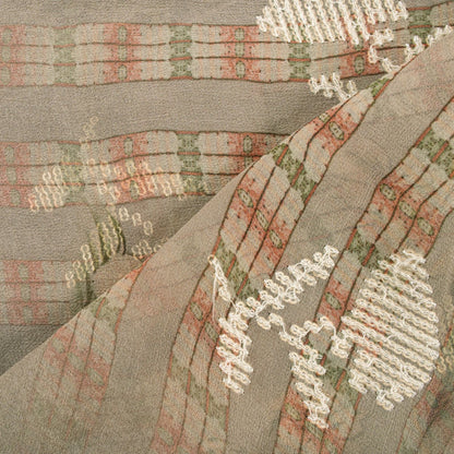 Sanskriti Vintage Gray Pure Georgette Dupatta/Stole Digital Print-Sequins Veil