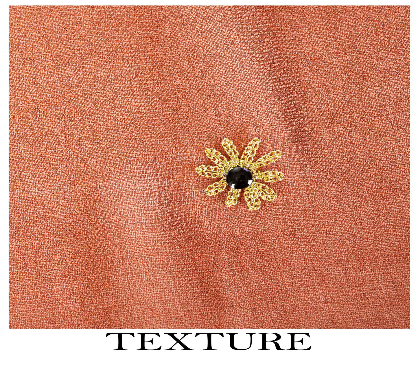 Sanskriti Vintage Brown Pure Georgette Dupatta/Stole Hand Beaded Bollywood Veil