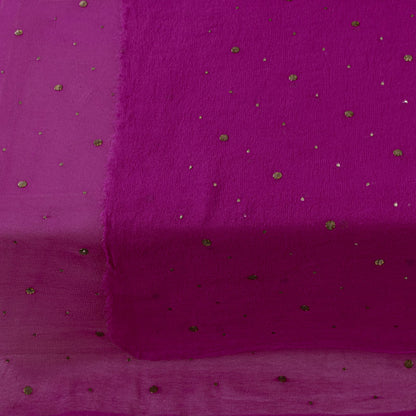 Sanskriti Vintage Pink Pure Georgette Dupatta/Stole Fardi Mukesh Work Veil