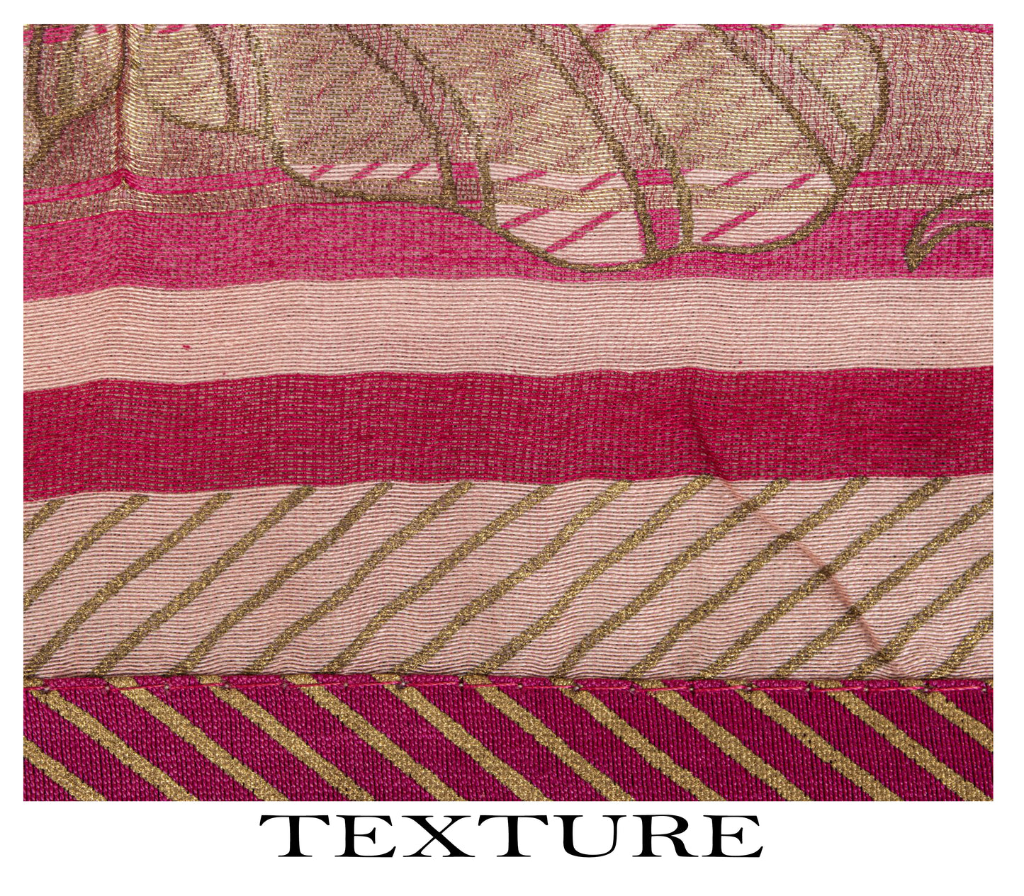 Sanskriti Vintage Pink Cotton Silk Dupatta/Stole Machlipatanam Kalamkari Veil