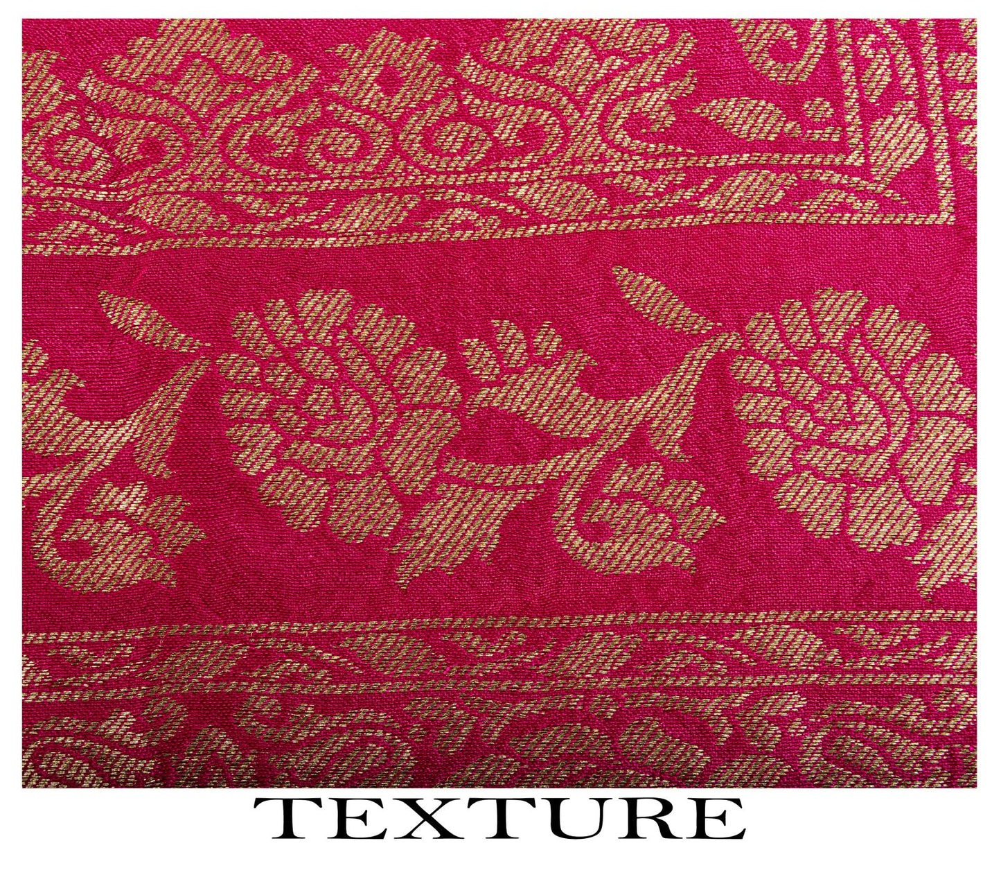 Sanskriti Vintage Pink Pure Silk Dupatta/Stole Brocade Zari Woven Wedding Veil