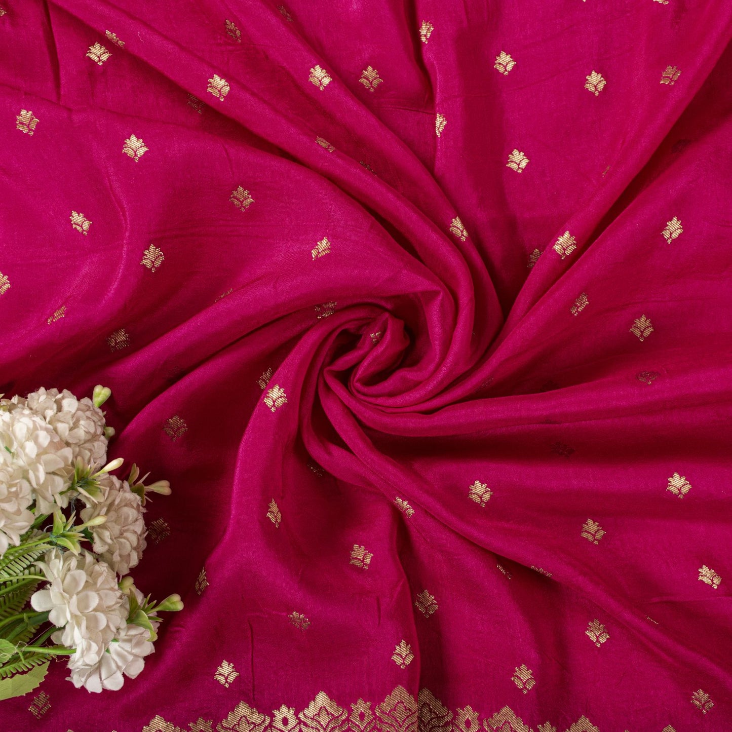 Sanskriti Vintage Pink Pure Silk Dupatta/Stole Brocade Zari Woven Wedding Veil