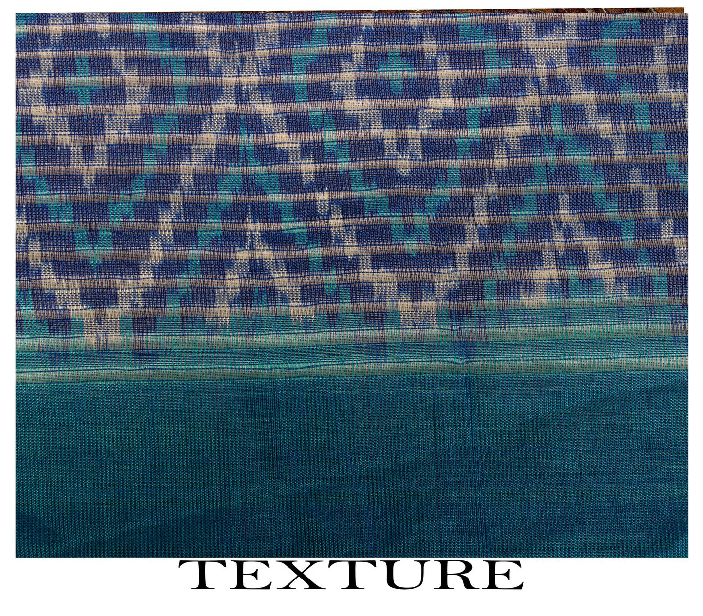 Sanskriti Vintage Blue Pure Silk Dupatta/Stole Ikat Hand Woven Pochampally Veil