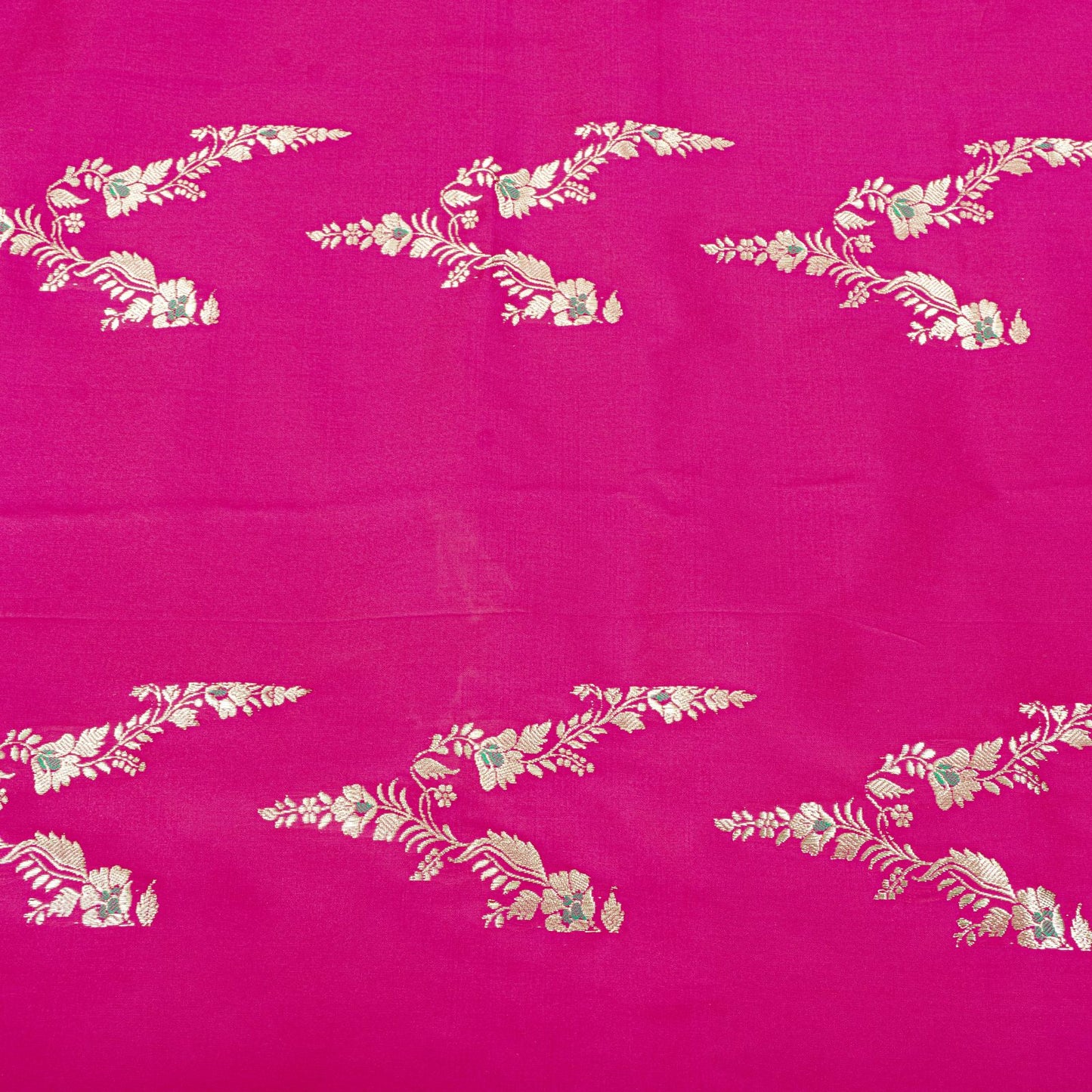Sanskriti Vintage Pink Art Silk Dupatta/Stole Brocade Zari Hand Woven Banarasi