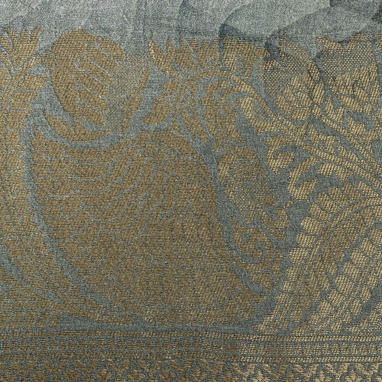 Sanskriti Vintage Gray Pure Silk Dupatta/Stole Zari Woven-Gradient Effect Print