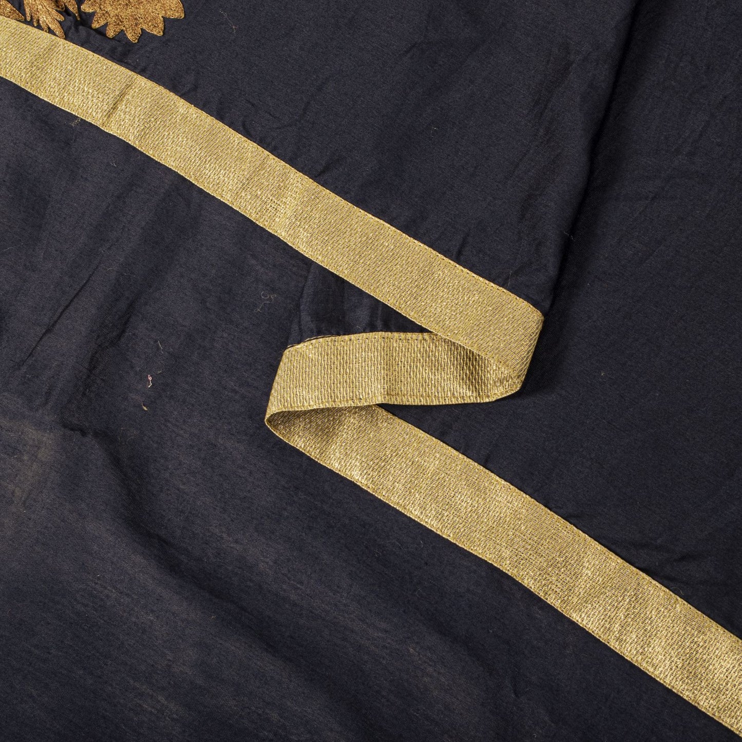 Sanskriti Vintage Blue Cotton Silk Dupatta/Stole Embroidered-Solid Premium Veil