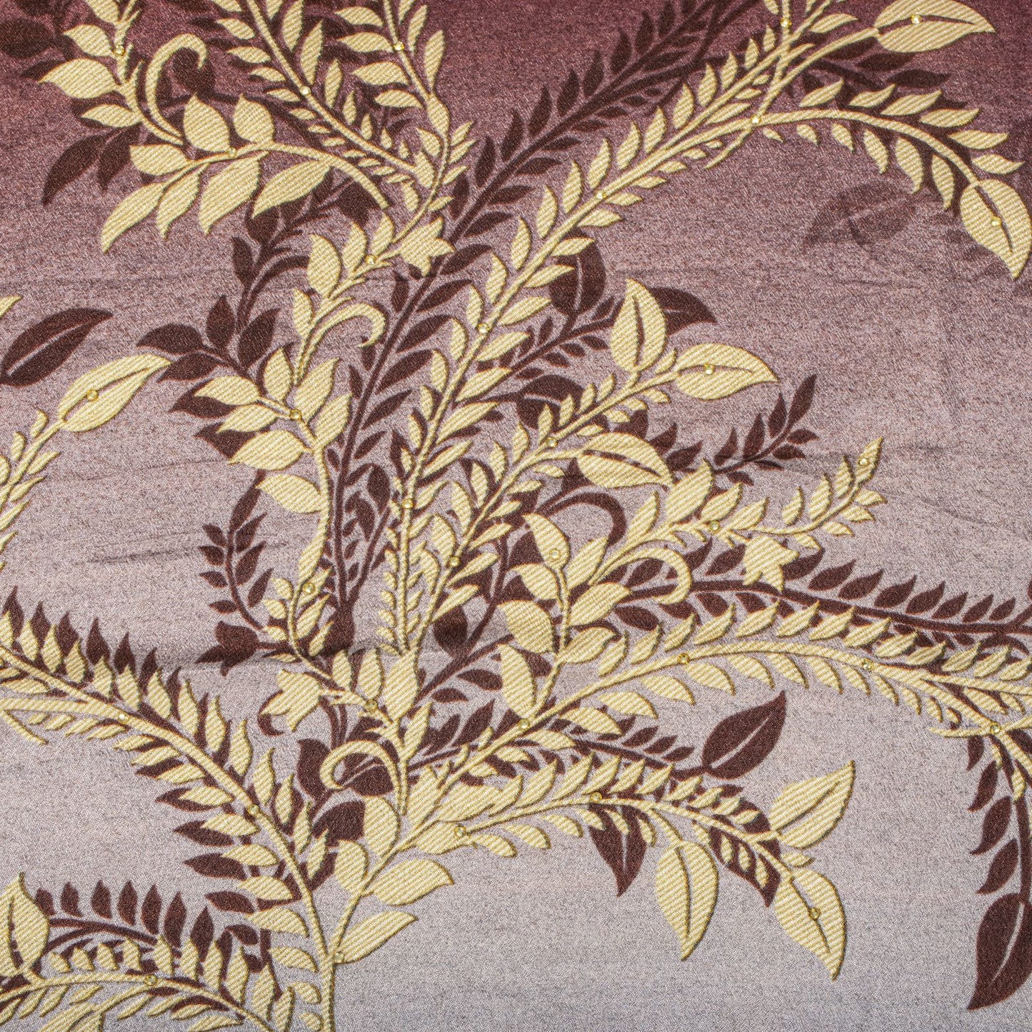 Sanskriti Vintage Brown Georgette Silk Dupatta/Stole Floral Printed Indian Veil