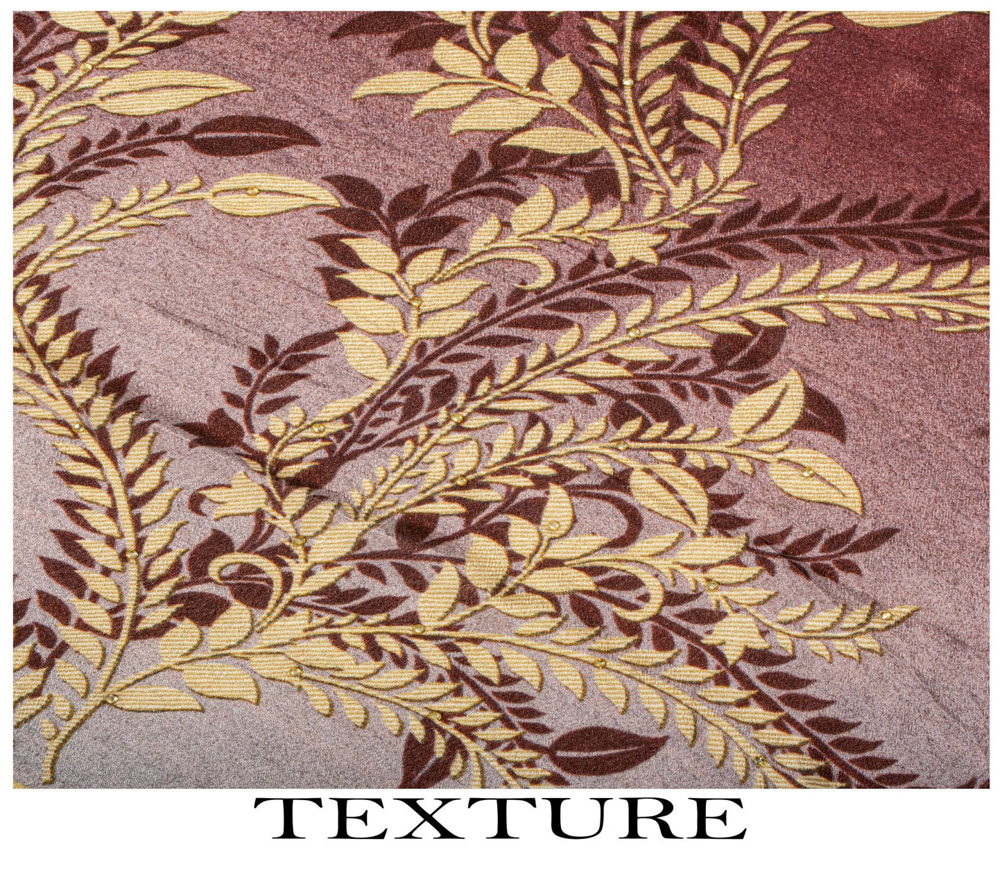 Sanskriti Vintage Brown Georgette Silk Dupatta/Stole Floral Printed Indian Veil