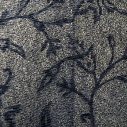 Sanskriti Vintage Gray Cotton Silk Dupatta/Stole Sanganeri Hand Block Print Veil