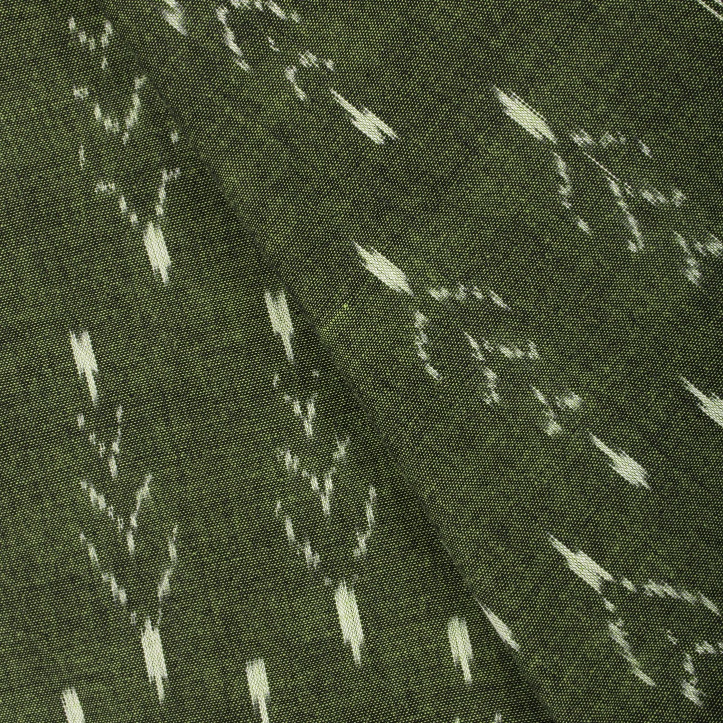 Sanskriti Vintage White Pure Cotton Dupatta/Stole Ikat Handwoven Indian Veil