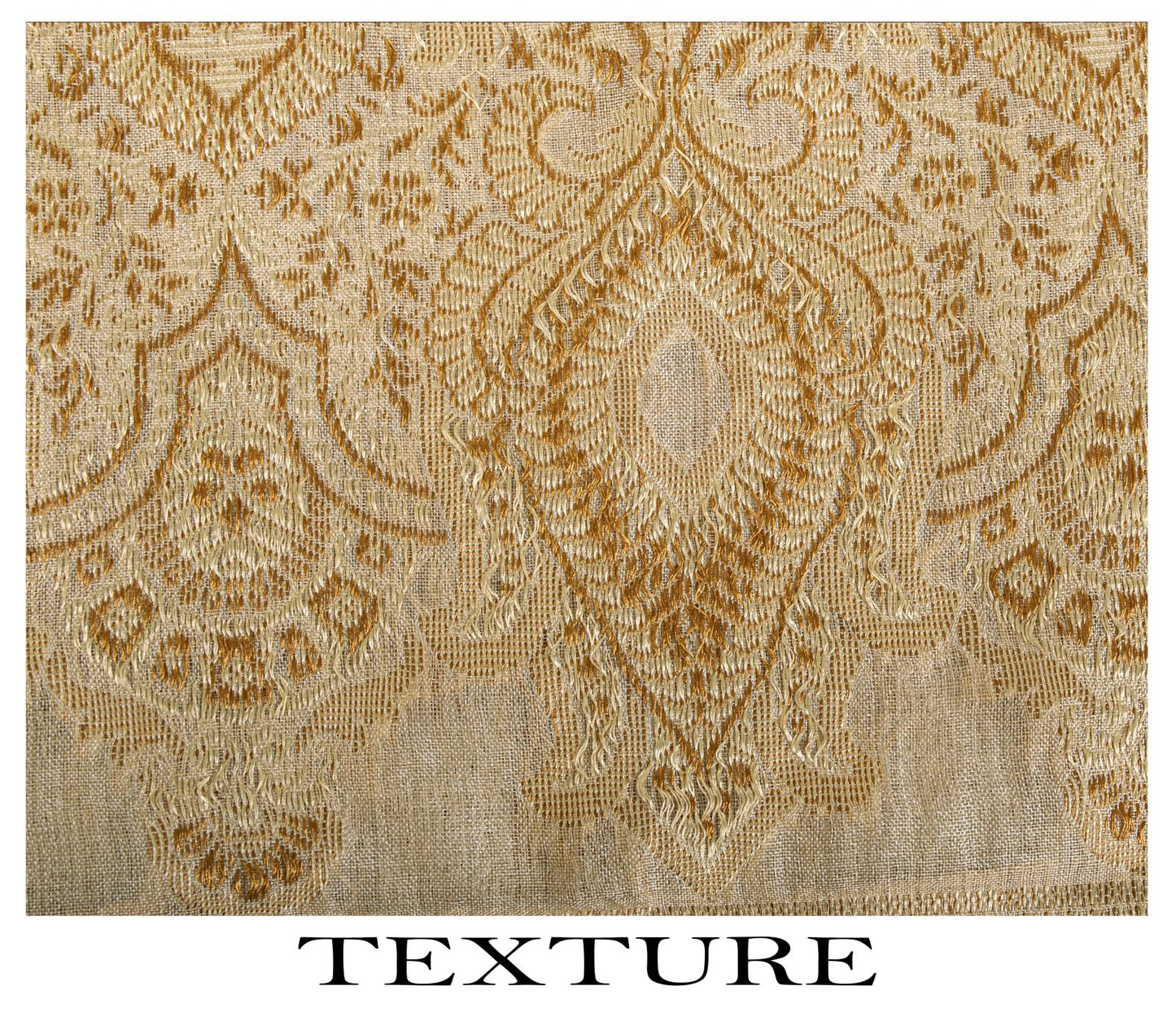 Sanskriti Vintage Dupatta/Stole Cream Pure Silk Woven Wedding Indian Veil