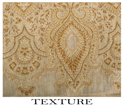 Sanskriti Vintage Dupatta/Stole Cream Pure Silk Woven Wedding Indian Veil