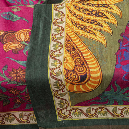 Sanskriti Vintage Dupatta/Stole Pink Pure Cotton Silk Digital Printed Soft Veil