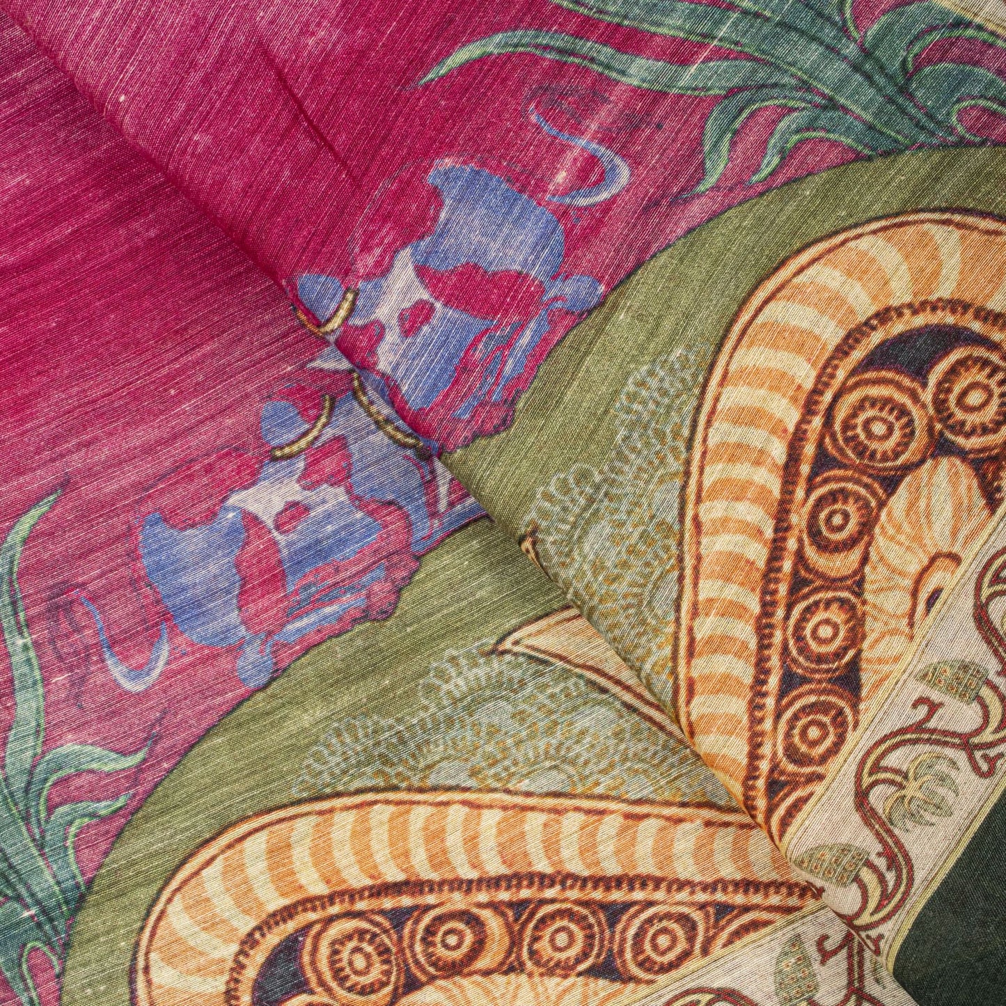 Sanskriti Vintage Dupatta/Stole Pink Pure Cotton Silk Digital Printed Soft Veil