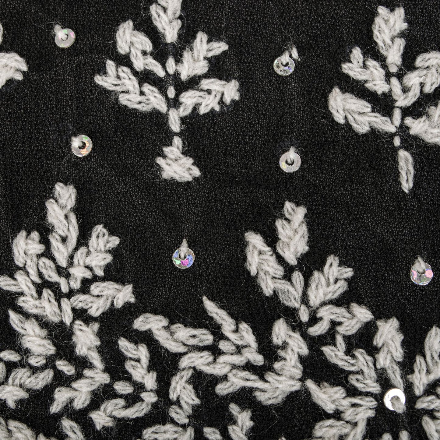 Sanskriti Vintage Dupatta/Stole Black Cotton Silk Hand Embroidered Chikankari