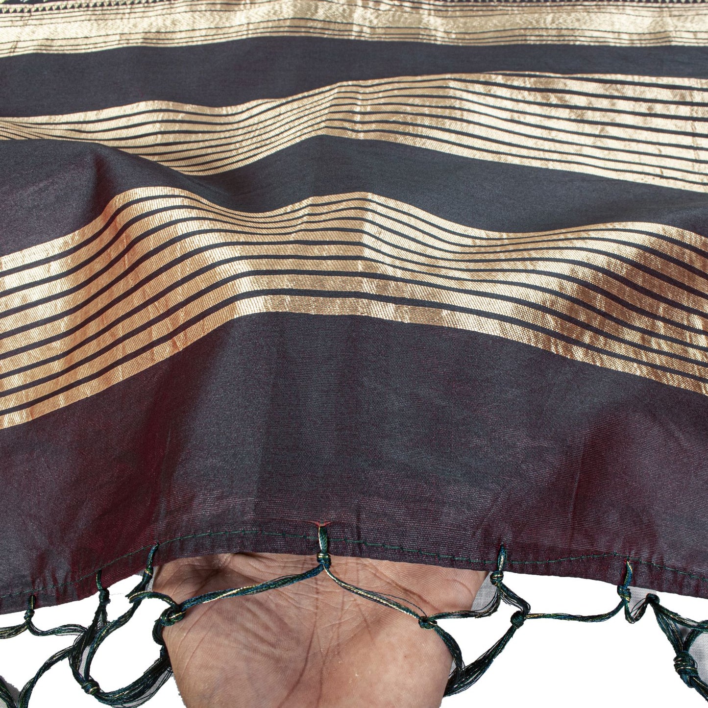 Sanskriti Vintage Dupatta/Stole Red Art Silk Patan Patola Hand Woven Gujrat Veil