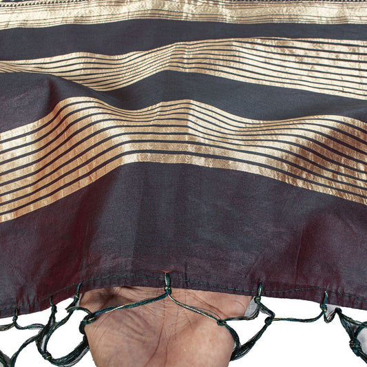 Sanskriti Vintage Dupatta/Stole Red Art Silk Patan Patola Hand Woven Gujrat Veil