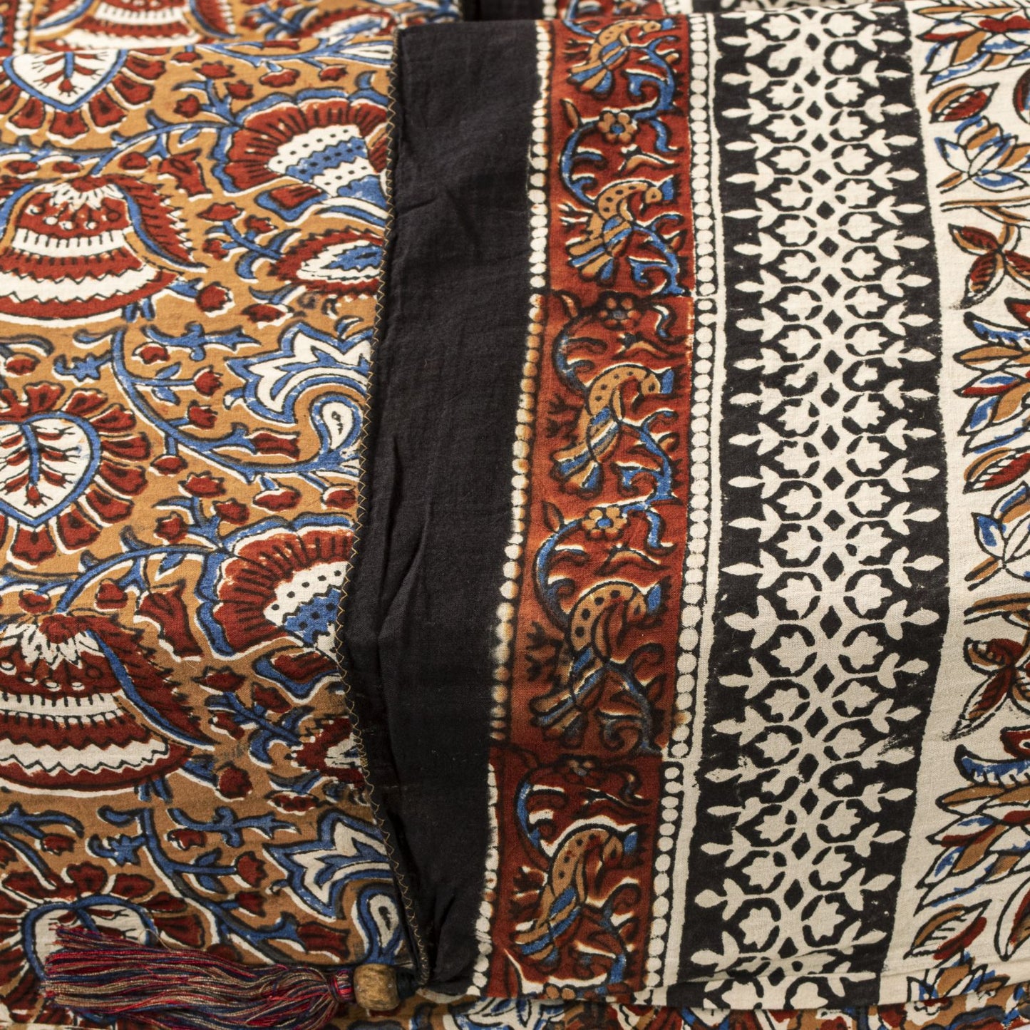 Sanskriti Vintage Dupatta/Stole Brown Pure Cotton Hand Block Printed Kalamkari