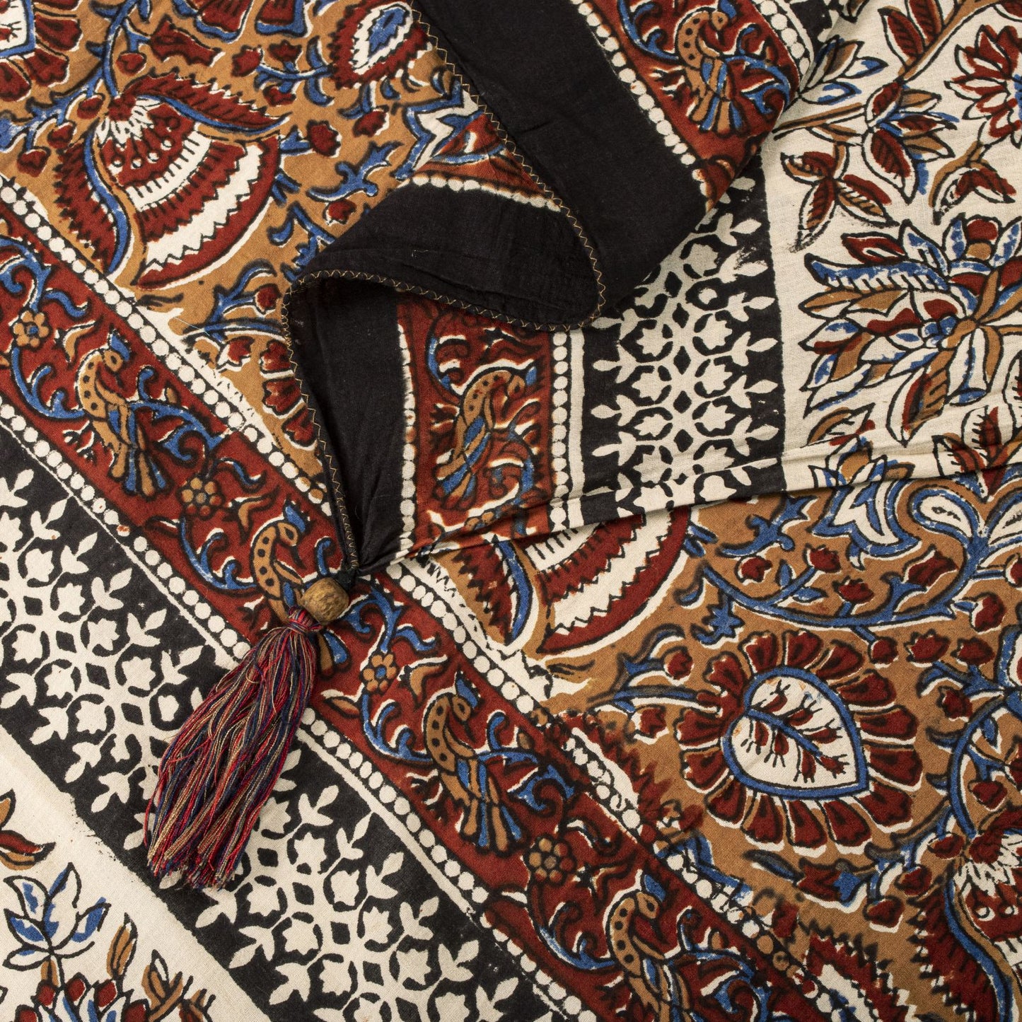 Sanskriti Vintage Dupatta/Stole Brown Pure Cotton Hand Block Printed Kalamkari